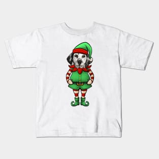 Dalmatian Christmas Elf Kids T-Shirt